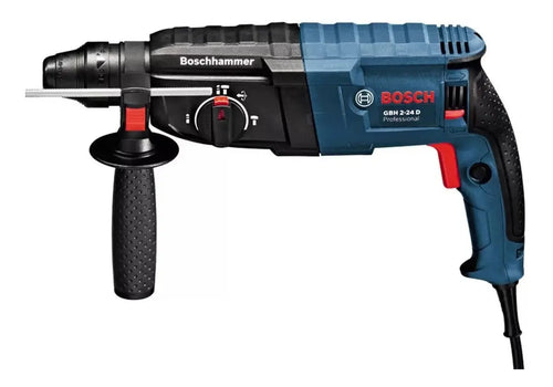 Imagem 2 de 3 de Martelete Furadeira Sds Gbh 2-24d 820w + Maleta Bosch Cor Azul