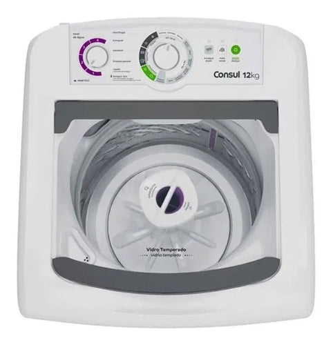 Imagem 3 de 3 de Máquina de lavar CWH12BB 12 kg com dosagem econômica e ciclo edredom cor branca Consul