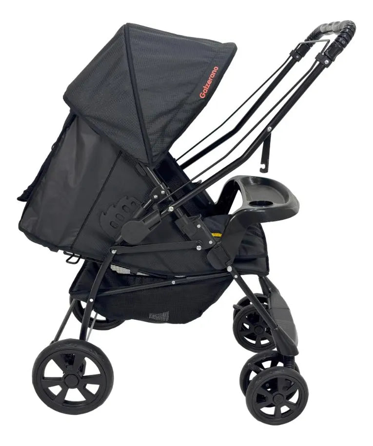 Carrinho de Passeio Galzerano Milano Reversível III Preto para Bebês de 0 a 15 kg - Image 3