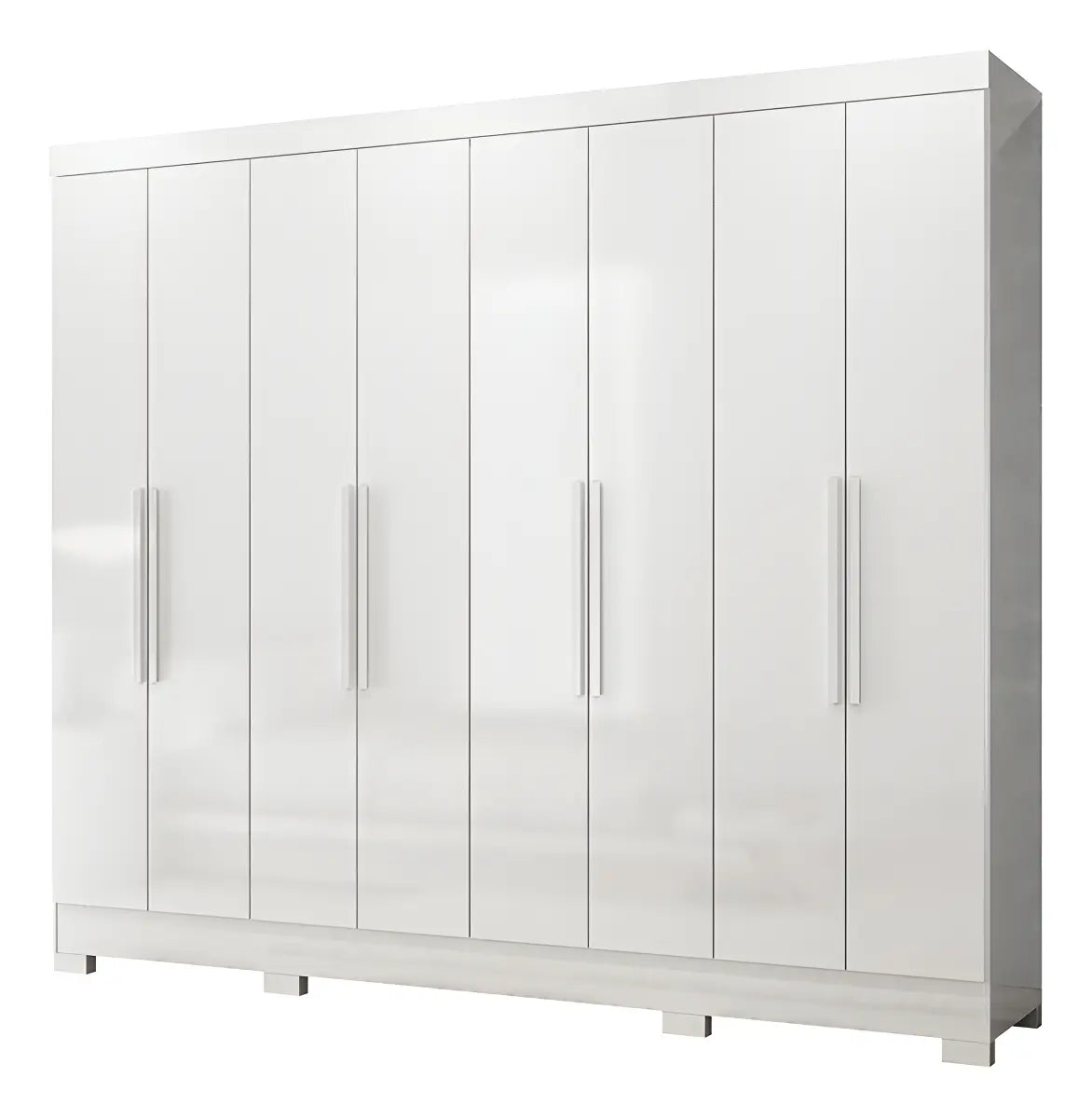 Guarda Roupas Casal 8 Portas 4 Gavetas Diplomata Branco - Image 3
