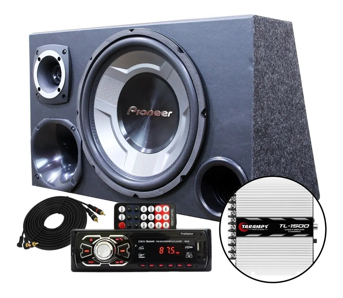 Som Completo Caixa Trio Aparelho Bluetooth Taramps Pioneer - Image 1