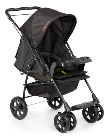 Carrinho de Passeio Galzerano Milano Reversível III Preto para Bebês de 0 a 15 kg - Image 1