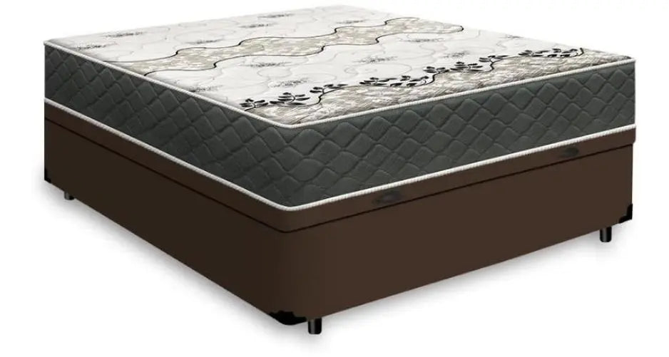 Cama Box Baú Casal E Colchão D33 Gazin Iso 3000 138cm Cor Marrom - Image 2
