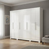 Guarda Roupas Casal 8 Portas 4 Gavetas Diplomata Branco - Image 1