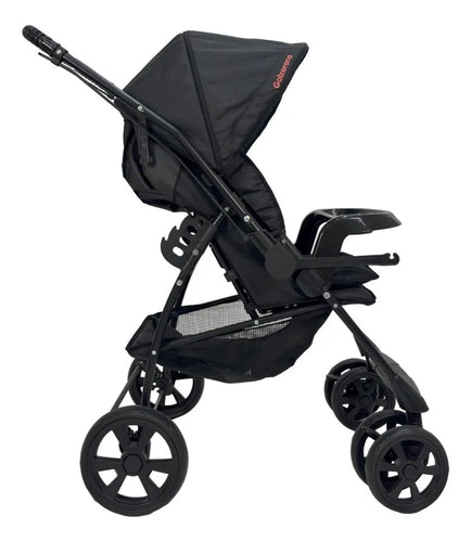 Imagem 2 de 3 de Carrinho de Passeio Galzerano Milano Reversível III Preto para Bebês de 0 a 15 kg