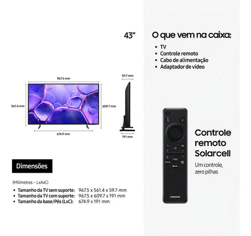 Imagem 3 de 3 de Samsung Smart TV 43