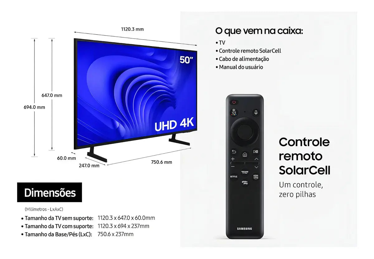 Smart Tv 50'' Samsung Lh50bedhvggxzd Led Crystal Uhd 4k Hdr - Image 3