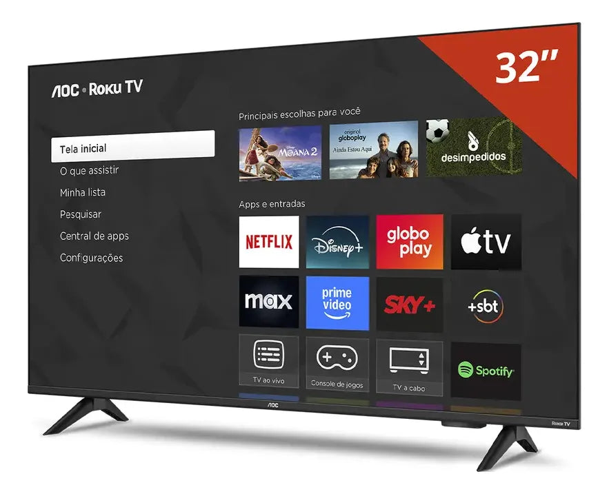 Smart Tv Aoc Dled 32 Wi-fi Roku Tv Quad Core 32s5155/78g - Image 3