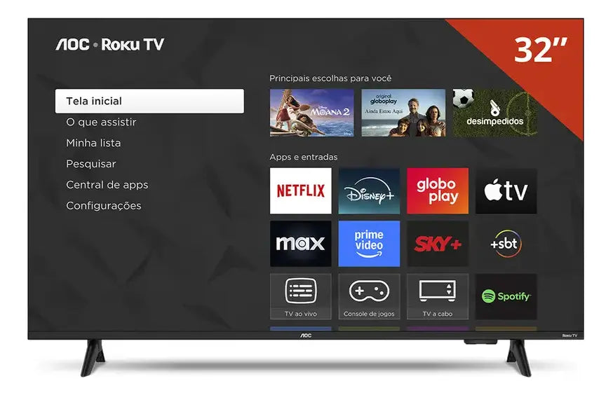 Smart Tv Aoc Dled 32 Wi-fi Roku Tv Quad Core 32s5155/78g - Image 2