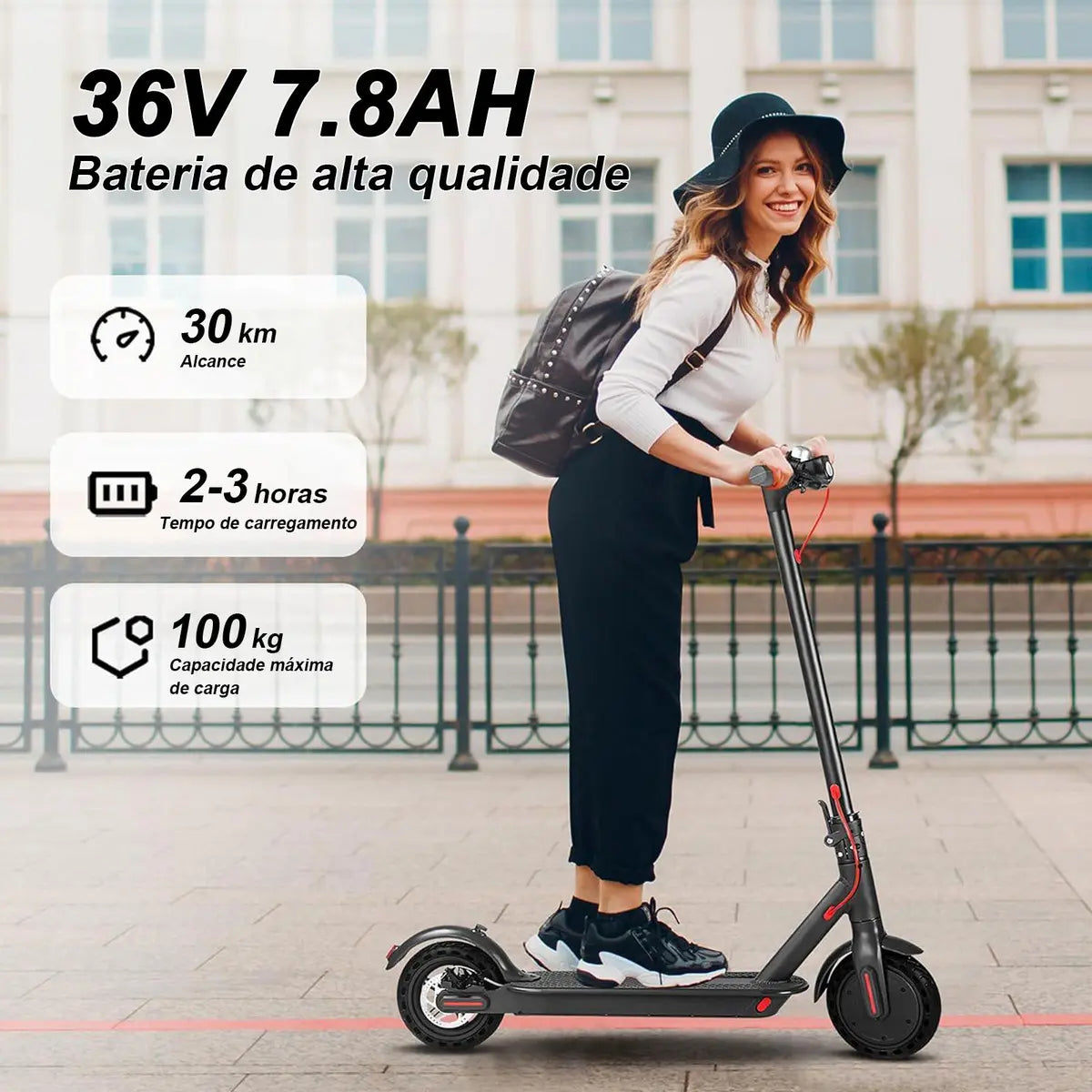 Patinete Elétrico 350w Dobrável, Mini Scooter Elétrica - Image 2