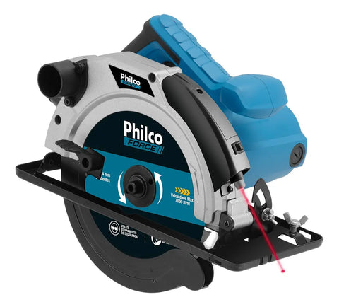 Serra circular elétrica Philco PSC01 185mm 1.5kW azul-celeste - Image 1