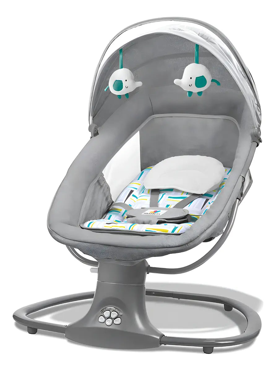 Cadeira De Balanço Para Bebê Automática Techno 8104 Mastela Com Bluetooth Cinza - Image 1