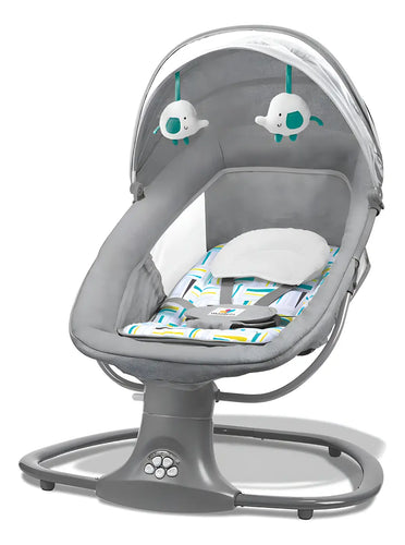 Imagem 1 de 3 de Cadeira De Balanço Para Bebê Automática Techno 8104 Mastela Com Bluetooth Cinza