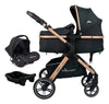 Carrinho Kansas Gold Premium Baby C/ Bebê Conforto E Base Cor Preto - Image 1