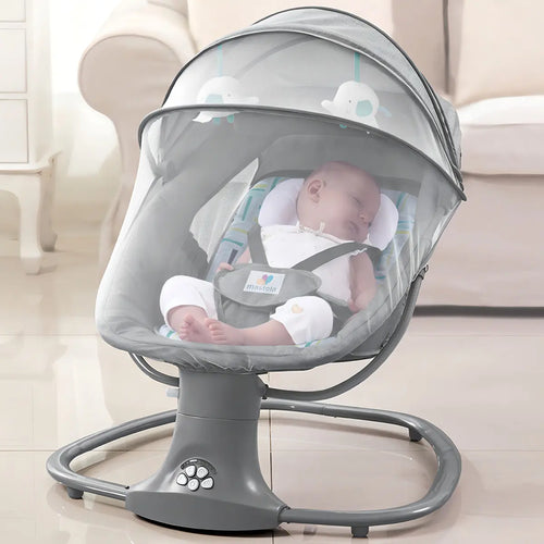 Imagem 3 de 3 de Cadeira De Balanço Para Bebê Automática Techno 8104 Mastela Com Bluetooth Cinza